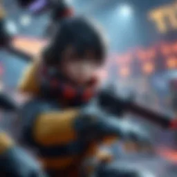 A skilled game character prepared for battle, demonstrating readiness to counter strategies in a gaming environment.