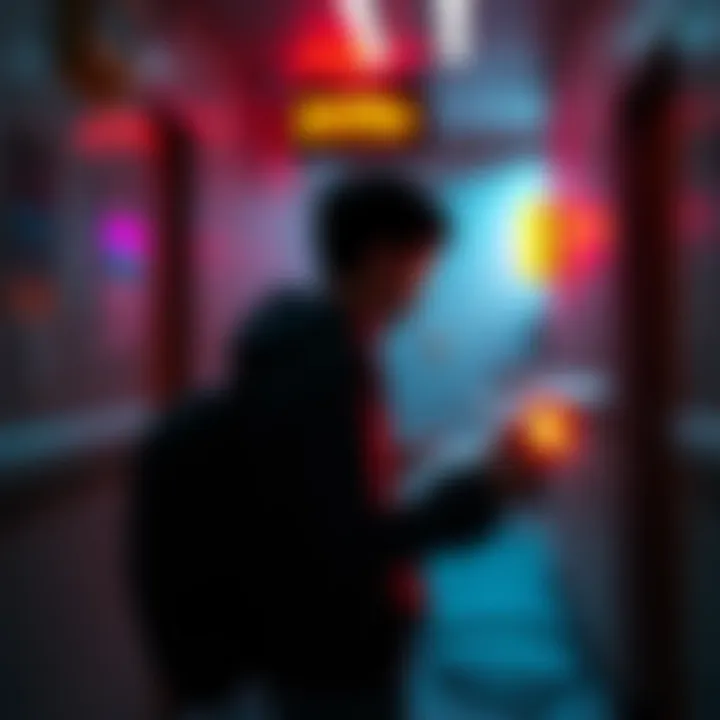 A person looking for the Maintenance Room 2 keycard in Building 21, with a map and flashlight in hand.