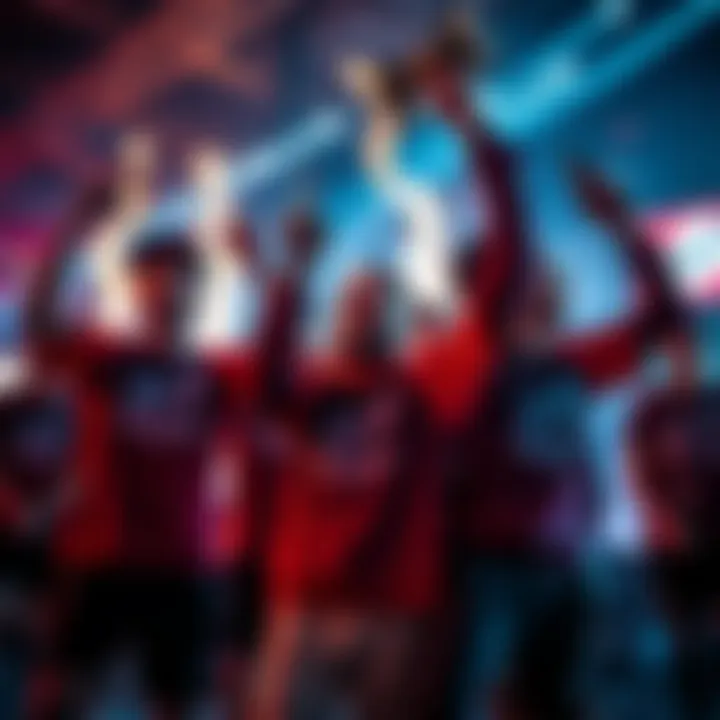 Majin team members celebrating after their win against Undeniable at Dreamhack Atlanta