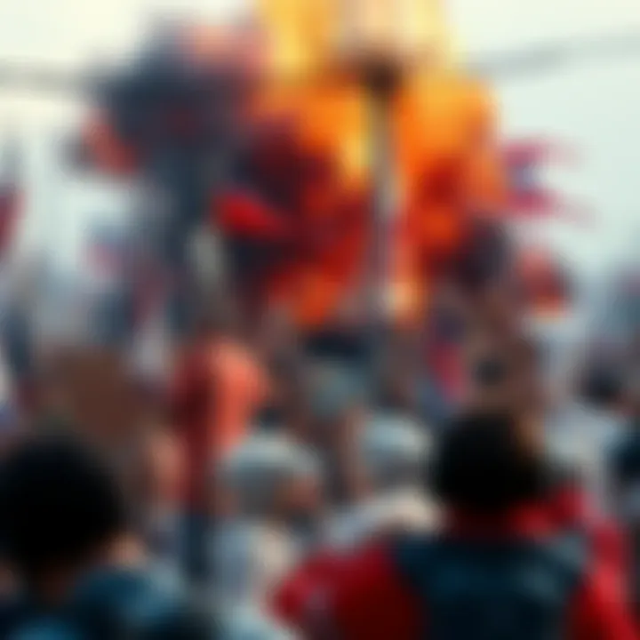 A collage of significant news events including protests, political speeches, and social gatherings in 2026