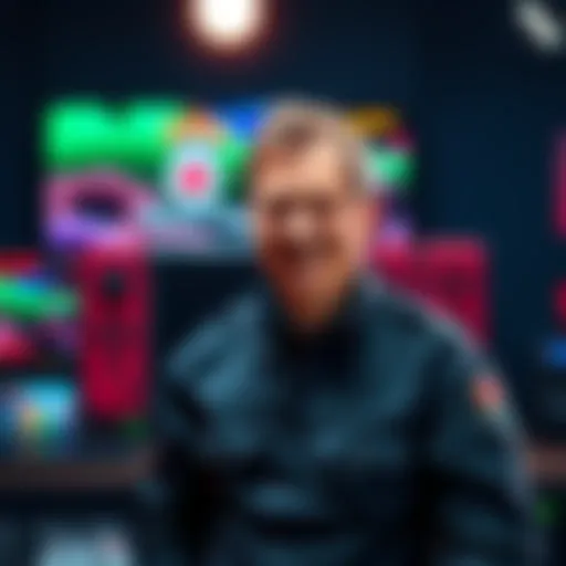Major Nelson's gaming comeback Major Nelson stands in front of a gaming console with a smile, signaling his return to the gaming community.
