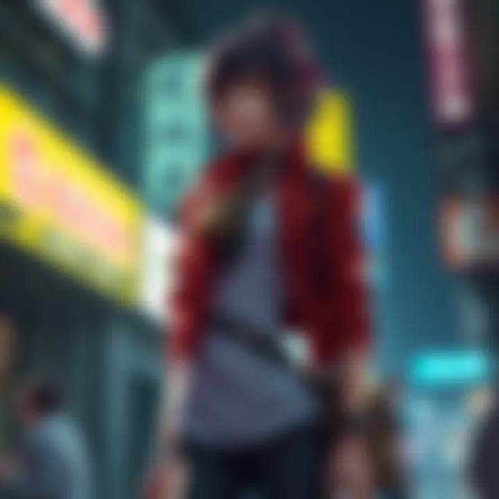 Makoto from Persona 5 wearing Female V's stylish clothes, showcasing a creative blend of character designs.