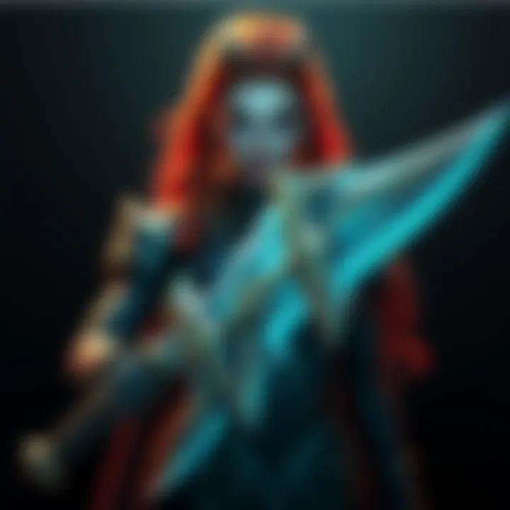 Malenia stands proudly holding the RL1 Dragonscale Blade, showcasing its shimmering scales and powerful design.