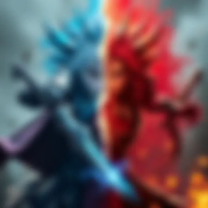 Malenia, a fierce warrior, transforming into Vergil in a dramatic battle scene, showcasing intense energy and combat stance.