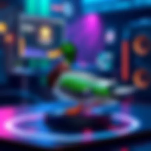 A digital representation of the Mallard Ascend StatTrack item, showcasing its unique design and colors, set against a gaming background.