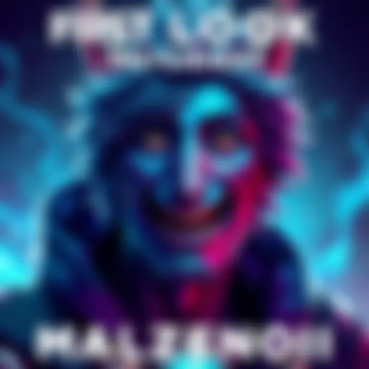 Malzeno character displayed in the game with distinctive features and vibrant colors