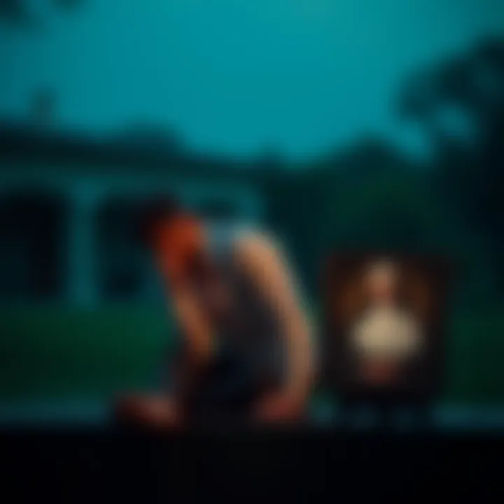 A man sitting alone, deep in thought with a photo of a nun beside him, reflecting on their relationship.