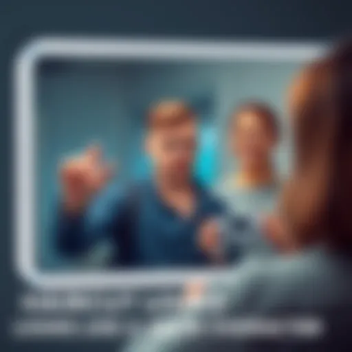A man stands in front of a mirror, displaying his new haircut, looking uncertain. His girlfriend stands nearby, smiling and holding a video game controller, suggesting a game character resemblance.