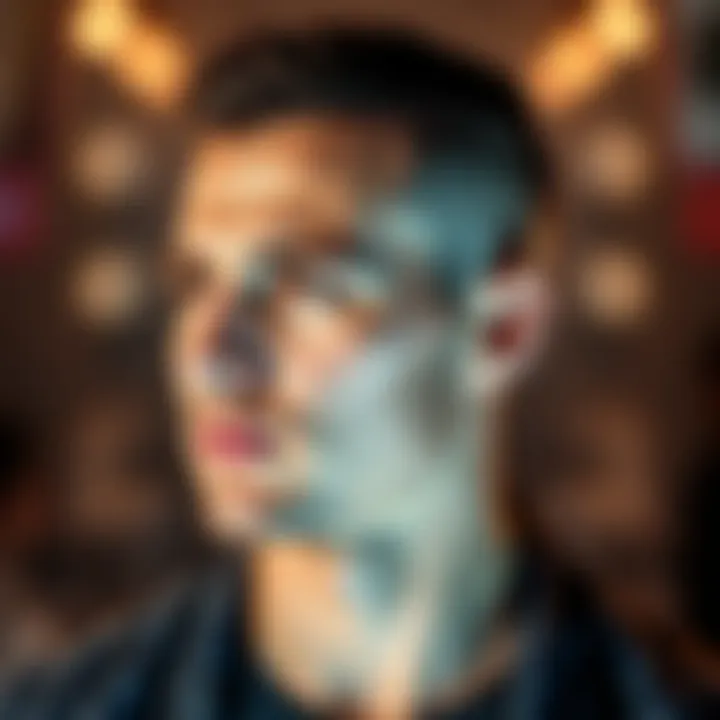 Man with buzzcut and growing hair A man with a buzzcut showing the stages of hair growth towards Leon RE9 length