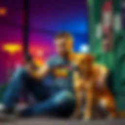 Man with Dog Defends Against Abuse Claims A man sits with his dog, looking frustrated while holding a smartphone after facing accusations online. The scene shows a calm dog beside him, highlighting their bond amidst the controversy.