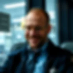 A man with a sly smile sits in a police station, showcasing a mix of humor and tension during an unusual encounter involving an attempted murder.