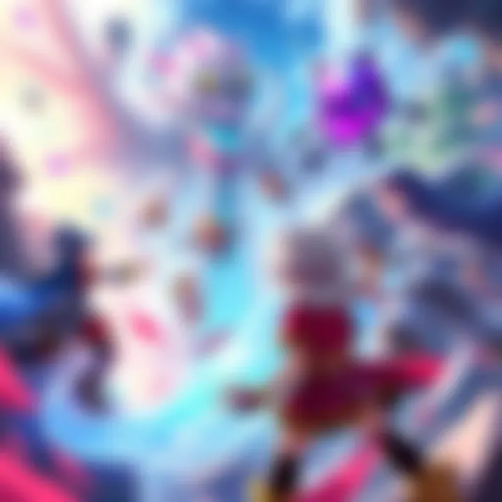 A vibrant scene of characters engaging in action within the Mana universe, showcasing unique gameplay features.