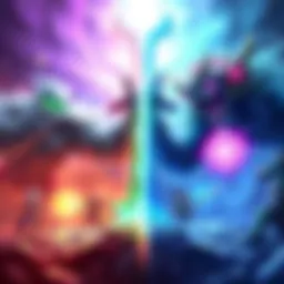 Two contrasting mana systems with 6 mana limited to 5 shots on one side and 3 mana with unlimited usage on the other, showing gameplay scenarios.