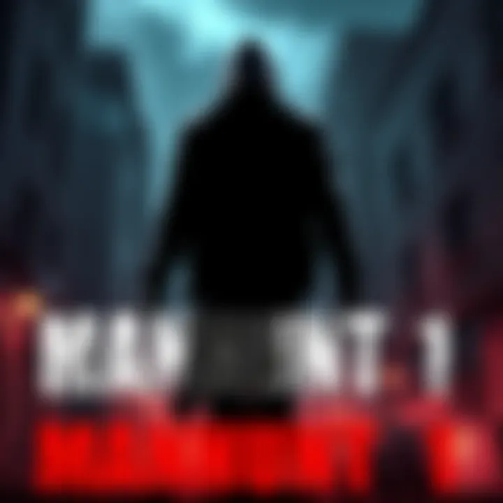 Fan art showcasing a dark and gritty environment inspired by Manhunt 1, featuring a shadowy character in a menacing pose with urban scenery in the background.