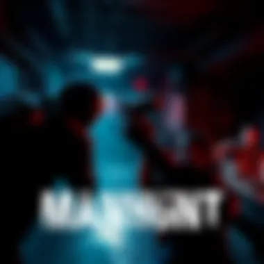 A tense moment in Manhunt showing the game's dark atmosphere and intense gameplay.