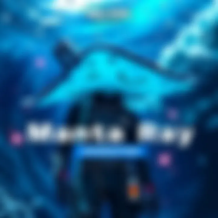 A digital art depiction of the new Manta Ray operator, featuring a character with aquatic themes, wearing ocean-inspired gear and accessories, set against a vibrant wave background.