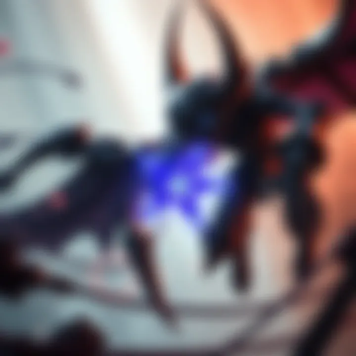 A gameplay scene showing Abaddon using Manta, highlighting the new strategy in professional play.