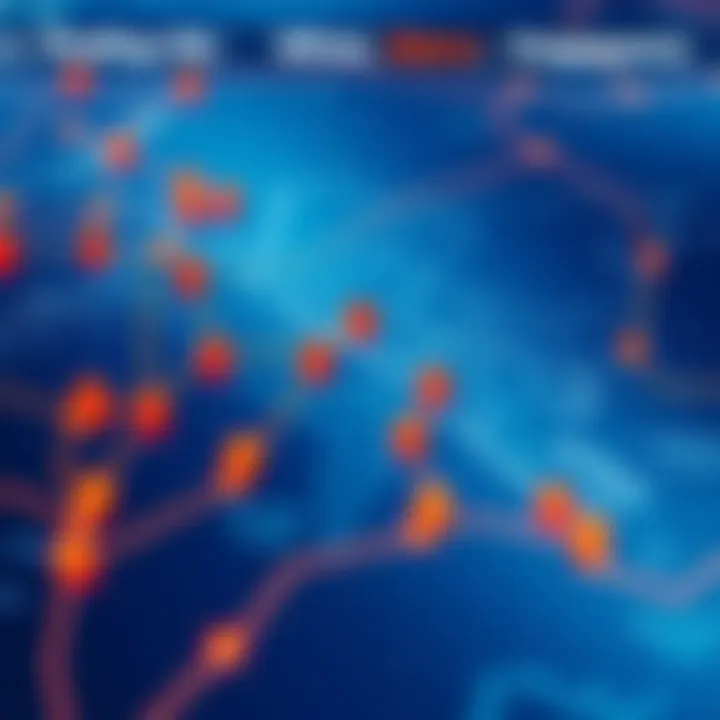 A map showing various locations marked as stray hotspots across a historical timeline