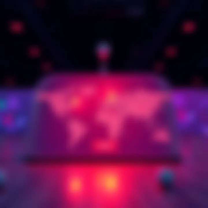 An illustration showing a digital voting interface with improved map layout and clear buttons for user voting.