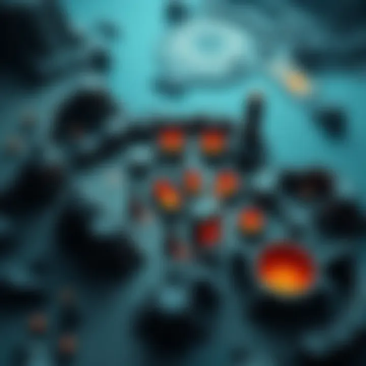 A detailed view of a game map showcasing various features and lack of safe zones, emphasizing the layout