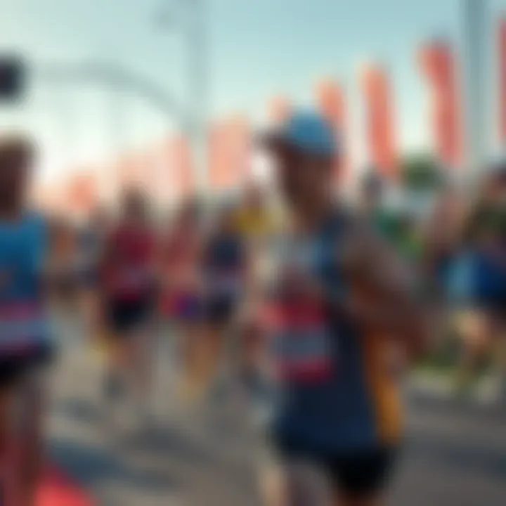 Elite marathon runners discussing cheating issues during a race