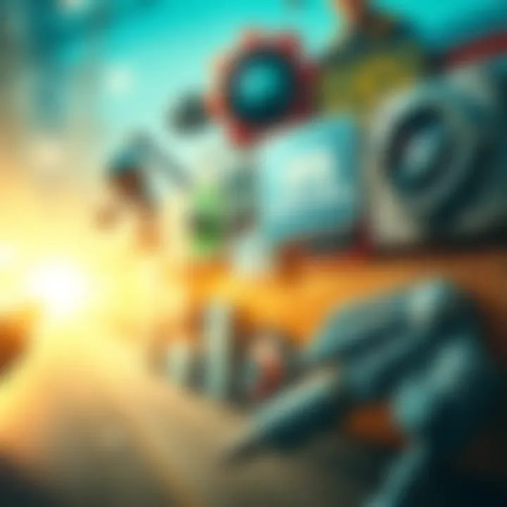 A collage of Marathon game elements with logos of Discord and social media icons, symbolizing community engagement and communication.