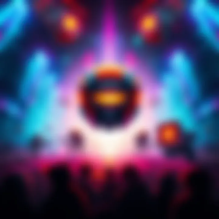 Marathon Game Art Colorful artwork representing characters and scenes from Marathon, showcasing its artistic design and environment