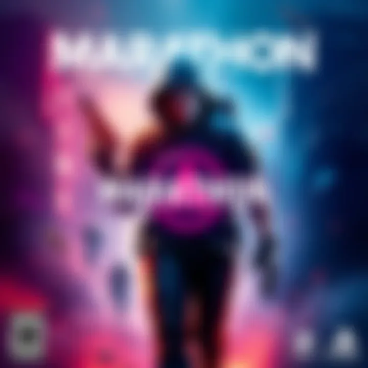 Marathon Game Cover Art Cover art of the game Marathon showing its main character and logo