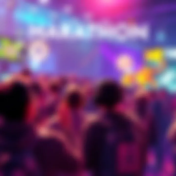 A vibrant graphic showing gamers eagerly waiting for the launch of Marathon, with colorful game visuals and excitement in the air.