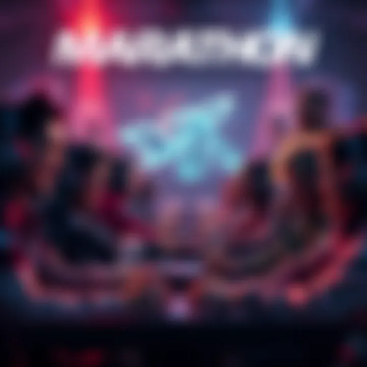 A group of players engaged in a multiplayer session of Marathon, showing excitement and teamwork.