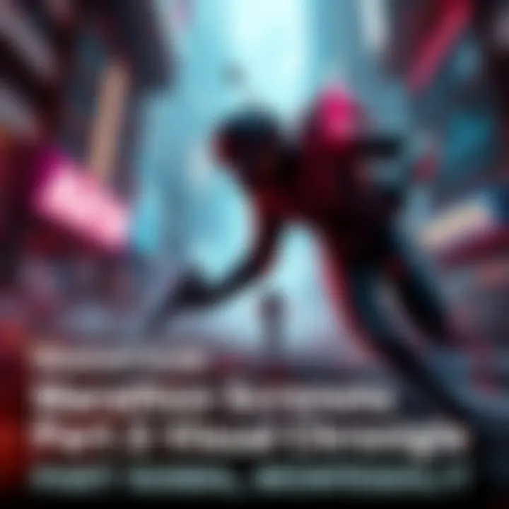 A thrilling moment from the Marathon game showcasing intense action and vibrant graphics.