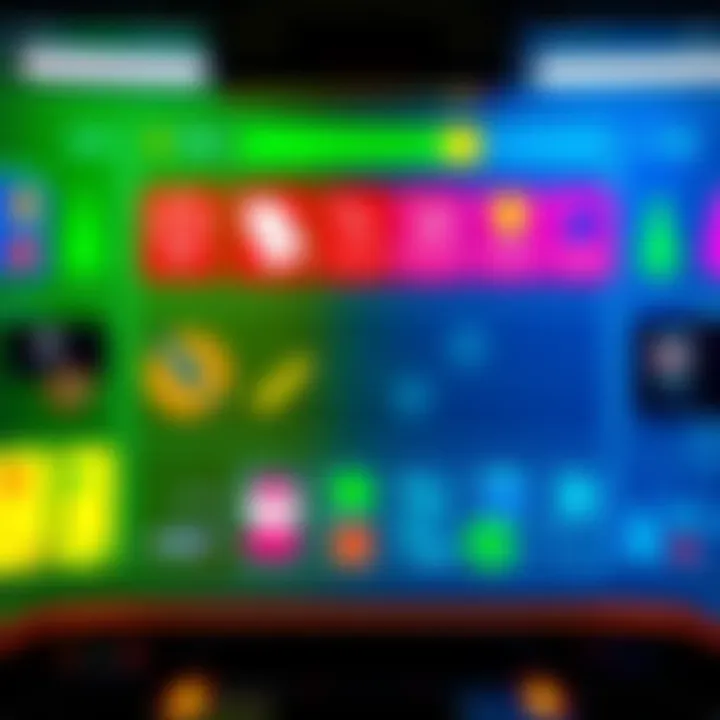 A screenshot of Marathon's new inventory interface showing bright colors but unclear item organization, illustrating readability issues.