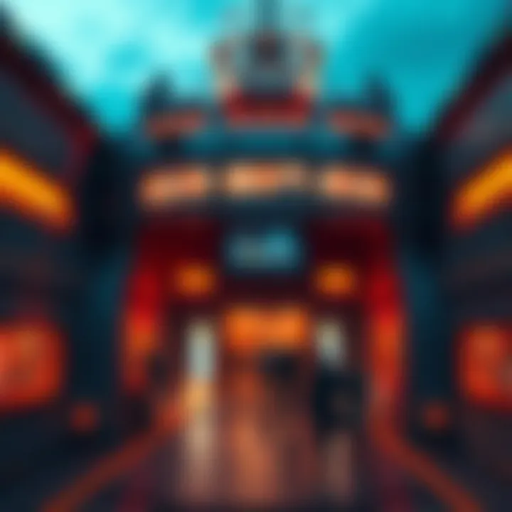 A view of the Marathon ship with people preparing to board, showcasing the entrance and surrounding area.