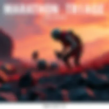 Marathon Triage Shell Cinematic A player character scavenging for resources on the alien landscape of Tau Ceti IV while avoiding dangers in a survival FPS setting