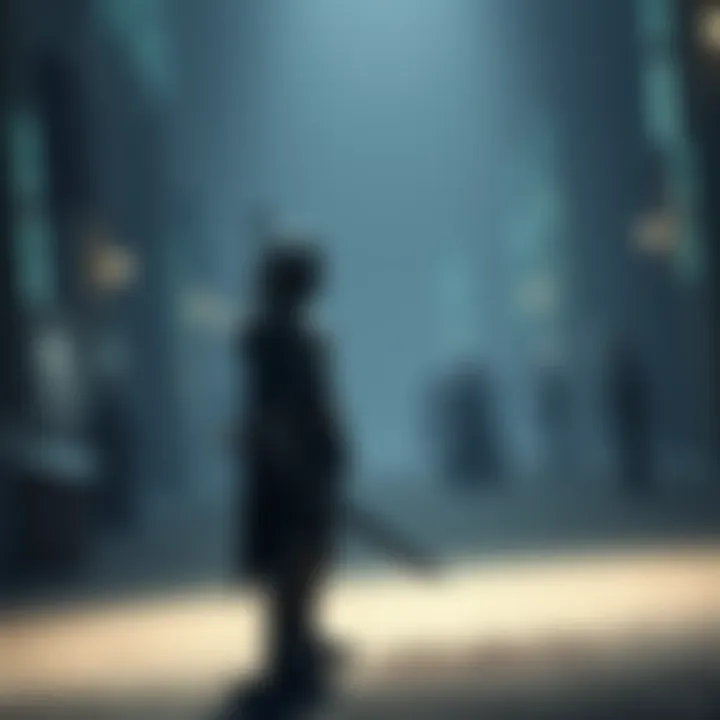 A lone figure representing the character Marauder, standing confidently in a focused scene that highlights narrative clarity.