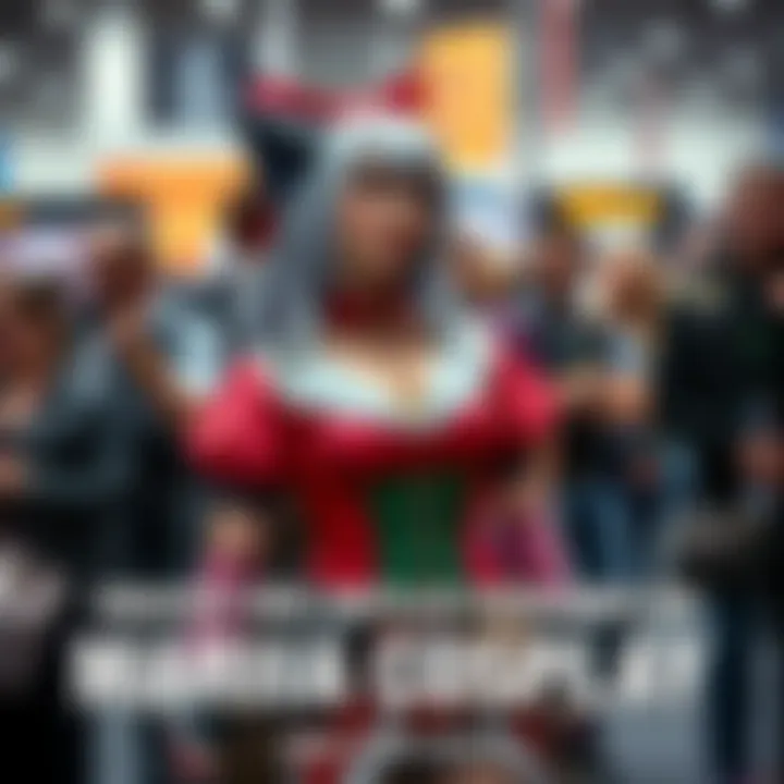 A person dressed as Maria, showcasing detailed costume and accessories inspired by the character, surrounded by fans at a convention