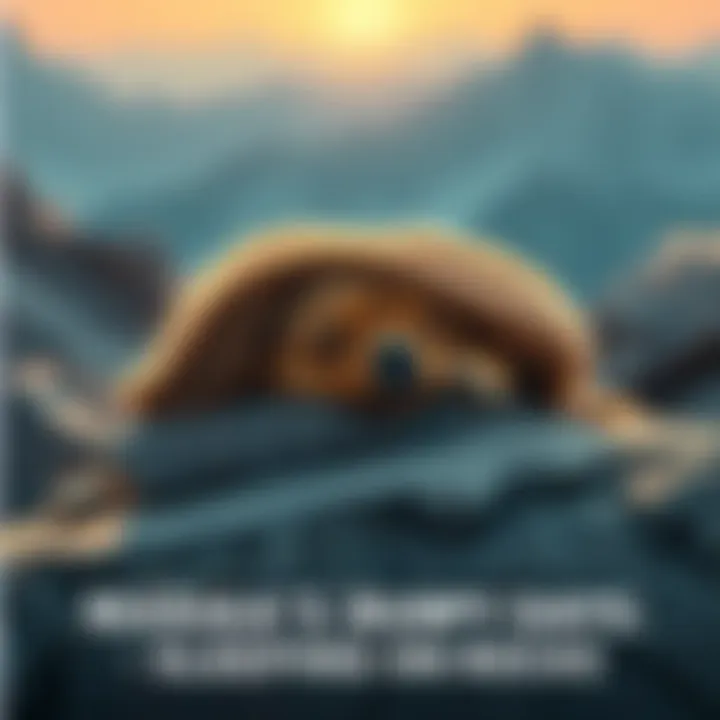 Marika looking grumpy while trying to sleep on a small rock with a minimal blanket