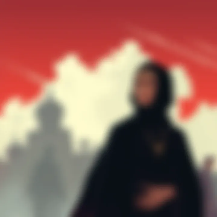 An illustration depicting Marika with a shadowy figure beside her, representing her consort, set against a historical backdrop.