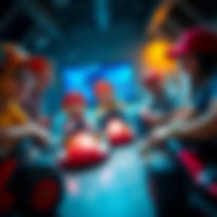 Mario Kart Multiplayer Fun Group of friends playing Mario Kart on Nintendo Switch 2 using LAN play in a casual setting