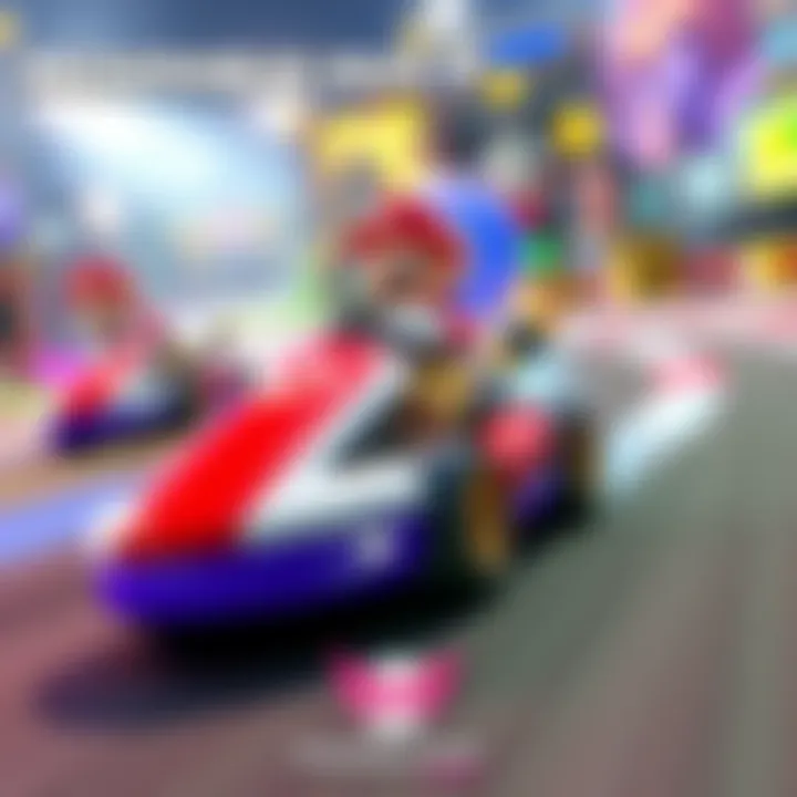 Mario Kart 8 Deluxe racing scene showing new features from version 3.0.4 update