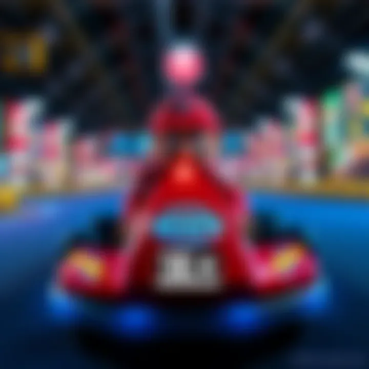 A screenshot showing the Mario Kart Tour logo with an 18+ rating in Brazil