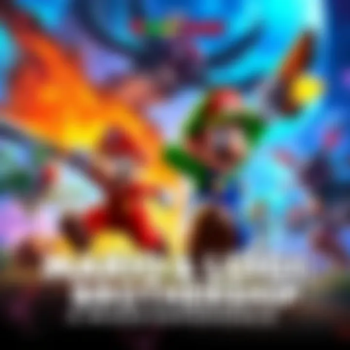 Mario and Luigi battling enemies in a vibrant RPG world with colorful graphics and engaging combat