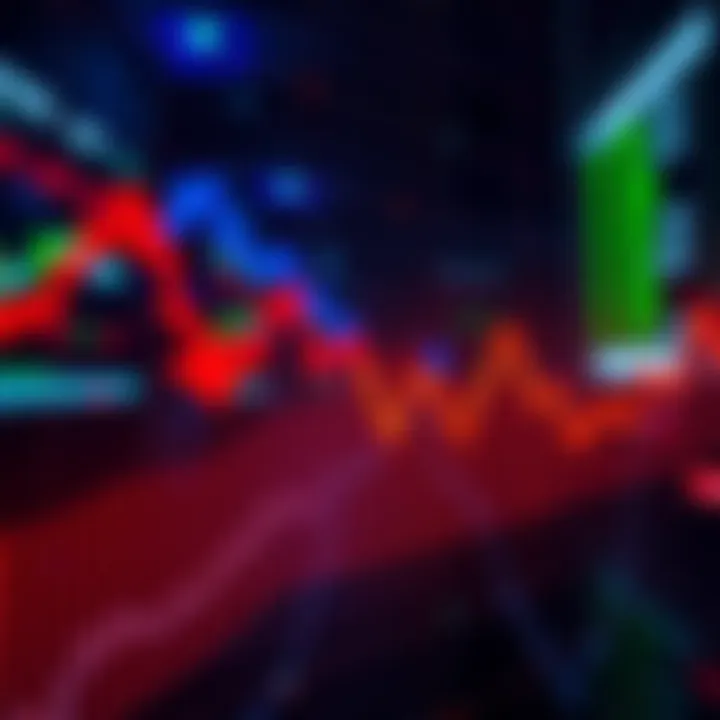 Market Decline Graph showing a downward trend in market performance with arrows pointing downwards.