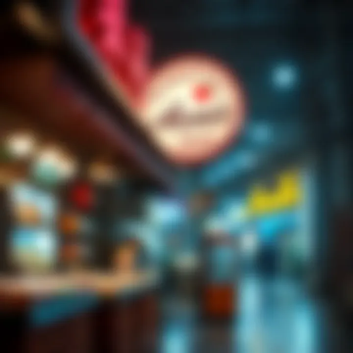 A vibrant market stall featuring a logo that resembles Assai's, evoking feelings of nostalgia.