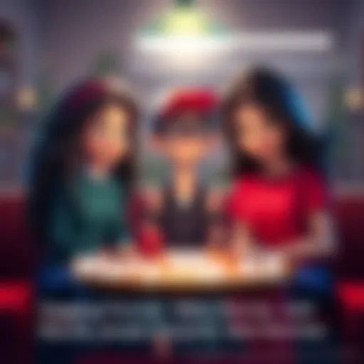 Three animated characters representing Lilly, Bonnie, and Eleanor in a playful setting, inviting people to choose their favorites.