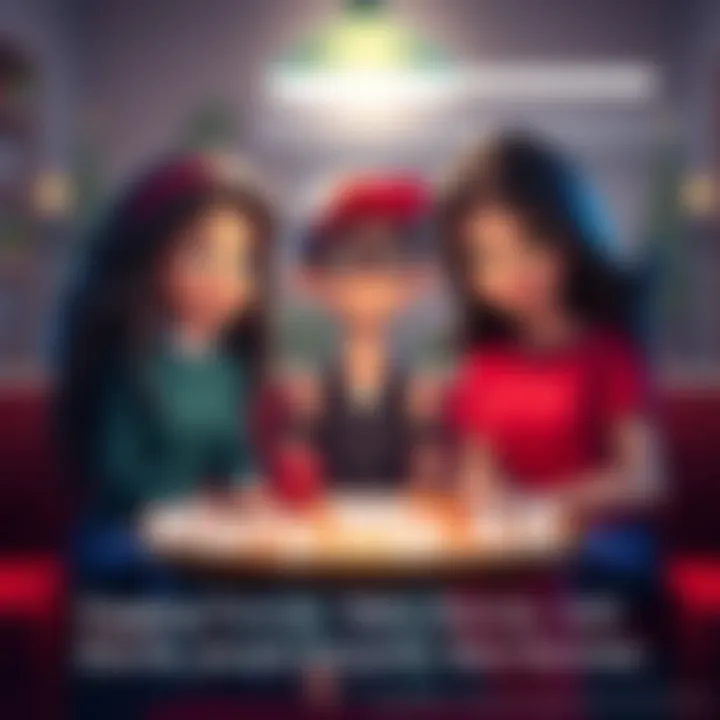 Three animated characters representing Lilly, Bonnie, and Eleanor in a playful setting, inviting people to choose their favorites.