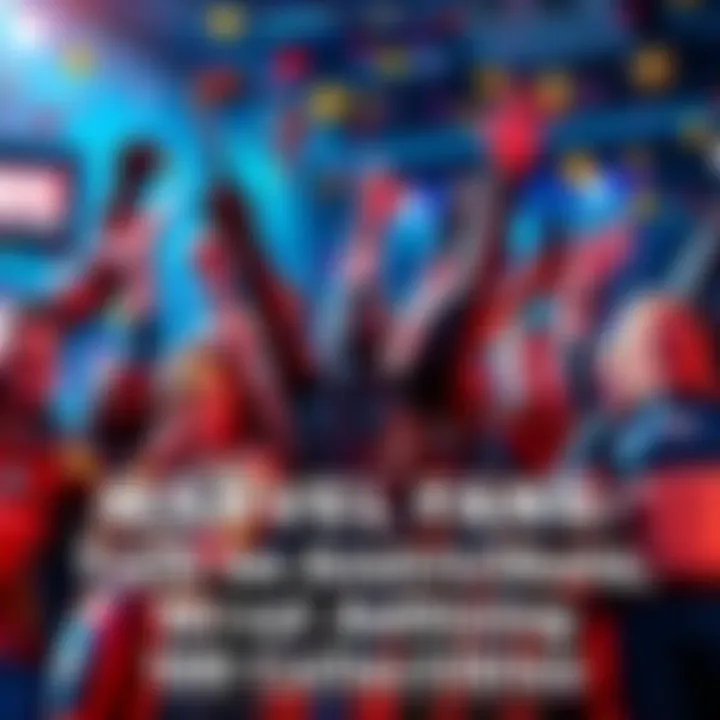 Fans celebrating after collecting all Marvel collectibles, showcasing their items and excitement.