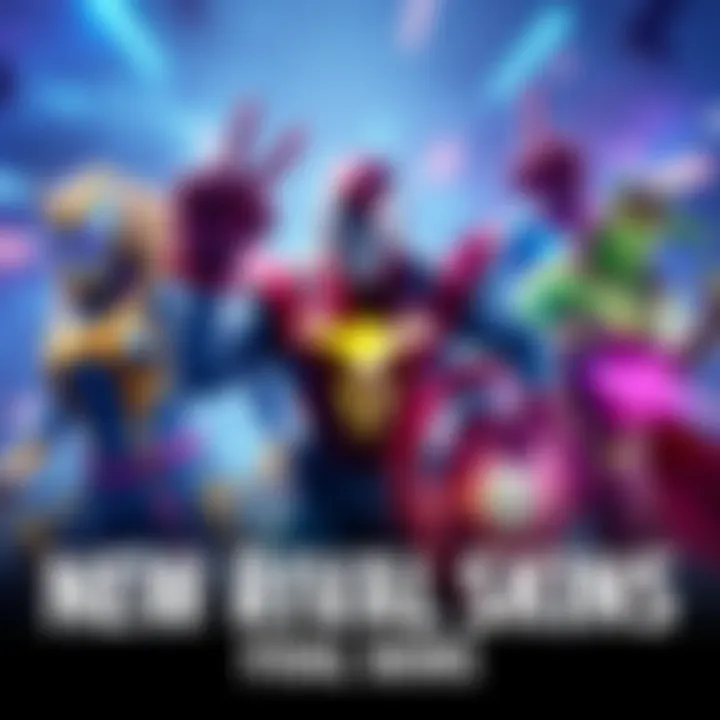 New Marvel Rival Skins A colorful display of new Marvel rival skins showcasing unique designs and features