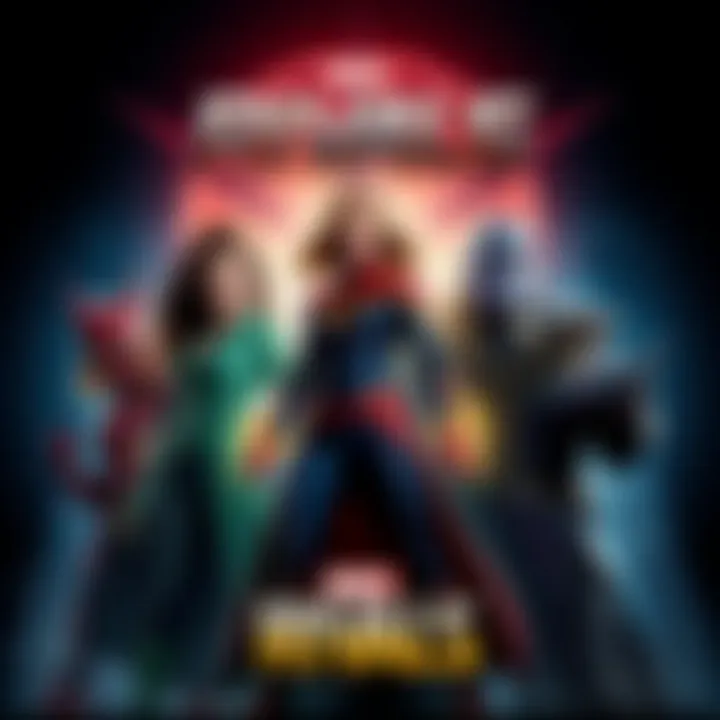Marvel Rivals Character Lineup Characters from Marvel Rivals including Green Goblin, Captain Marvel, and Thanos in a dramatic pose