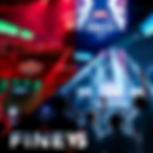 Marvel Rivals vs. OWCS Finals A split image showing scenes from the Marvel Rivals and OWCS grand finals, highlighting fans cheering and players competing intensely.